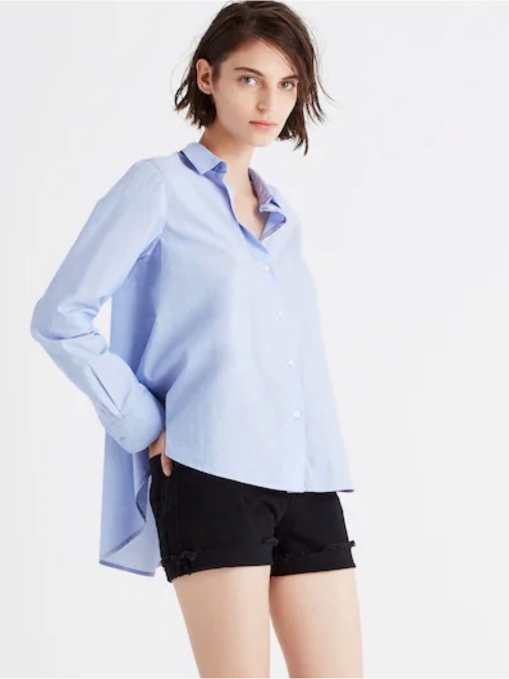 Madewell Westlight light blue oversized button down shirt. Size XXS.